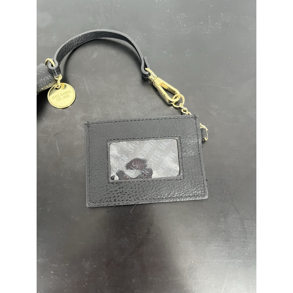 Steve Madden Tassel Clip On and Credit Card Holder Clip On Black - Picture 4 of 5